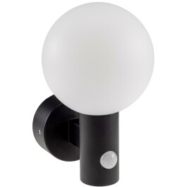 LED Wandleuchte LAMU mit PIR-Sensor IP65 15W schwarz 4000k / neutralweiß