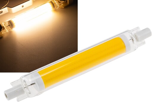 LED Strahler 8W R7s RS118 COB8dim 360° 3000k 887lm 118mm warmweiß