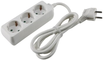 Schutzkontakt-Steckdosenleiste 3-fach 3600W 1,4mKabel...