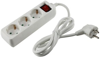 Schutzkontakt-Steckdosenleiste 3-fach 3600W 1,4mKabel mit...