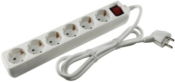 Schutzkontakt-Steckdosenleiste 6-fach 3600W 1,4mKabel mit...