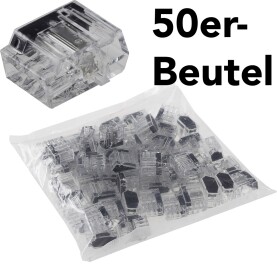 Steckbare Dosenklemmen 50er Pack 1-polig 3 Klemmstellen...