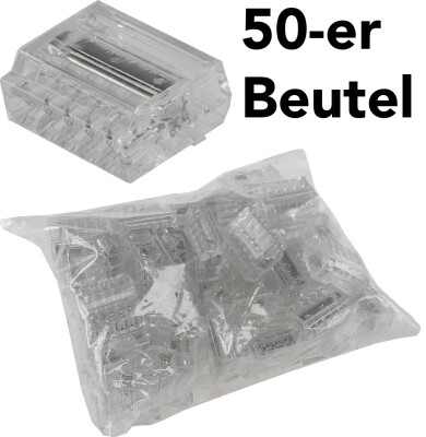 Steckbare Dosenklemmen 50er Pack 1-polig 5 Klemmstellen 1-2,5mm²