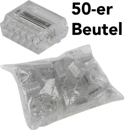 Steckbare Dosenklemmen 50er Pack 1-polig 5 Klemmstellen...