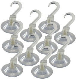 Saugnapf Profi-45 Kunststoffhaken 10er Pack transparent Ø 45mm