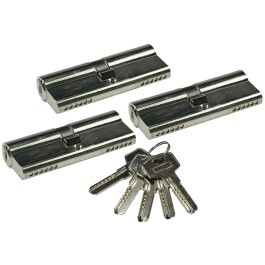 Schließzylinder-Set 3x 80mm (40+40mm)...