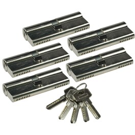 Schließzylinder-Set 5x 80mm (40+40mm) Profil-Zylinder 5 Sicherheits-Schlüssel