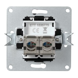 Netzwerk-Dose McPower Flair CAT6A UP anthrazit vollgeschirmt