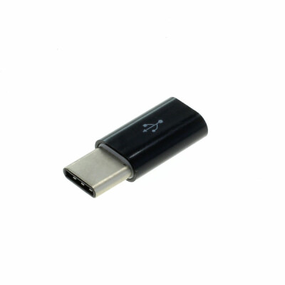 OTB Adapter - Micro-USB 2.0 Buchse auf USB Type C (USB-C) Stecker - schwarz