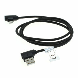 OTB Datenkabel Micro-USB - Nylonmantel / 90 Grad Stecker...