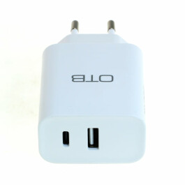 OTB Ladegerät USB Dual (USB-C + USB-A) mit USB Power Delivery USB-PD - 2-Port - 32W - weiss