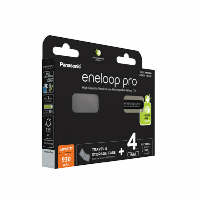 Panasonic eneloop pro 4x AAA 930mAh - 4er Blister + Box (BK-4HCDEC4BE)