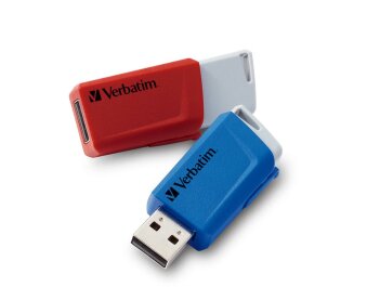 USB 3.2 Stick Verbatim Store n Click 32GB rot-blau Typ-A...