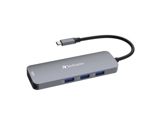 USB-C Pro 8-Port Multiport-Hub CMH-08,Verbatim,3x USB 3.2-A,USB 3.2-C,2x HDMI 4K