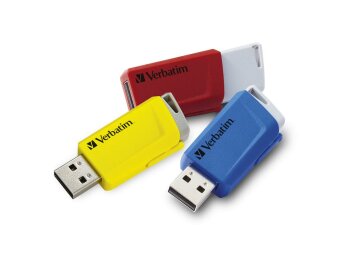 USB 3.2 Stick Verbatim Store n Click 16GB rot-blau-gelb...