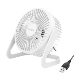 USB-Schreibtischventilator 15,24 cm 40 dB weiß