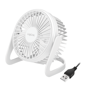 USB-Schreibtischventilator 12,7 cm 30 dB weiß