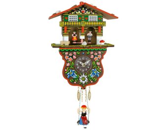 Trenkle Schwarzwald Miniatur-Uhr Schweizerhaus/Wetterhaus...