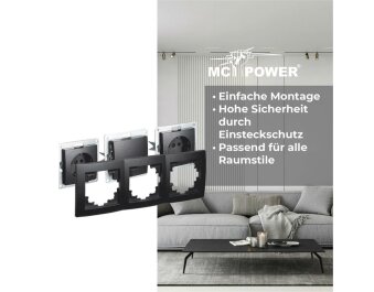 Rahmen McPower Flair 3-fach matt schwarz