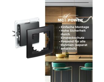 Kreuzschalter McPower Flair 250V~/10A UP matt schwarz