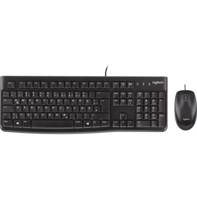 Tastatur/Maus-Set Logitech MK120 USB 1000dpi schwarz kabelgebunden