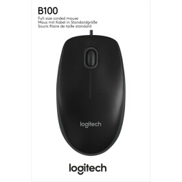 Maus Logitech B100 USB 800dpi schwarz kabelgebunden