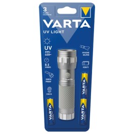 LED Taschenlampe UV Light VARTA 385-400nm inkl. 3x Batterie Alkaline AAA