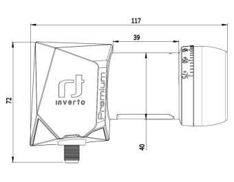 Inverto Single LNB Premium 40mm IDLP-SNL413-PREMU-OPN