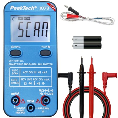 PeakTech P 1073 600V AC/DC Smart-Multimeter mit NCV und Live-Test