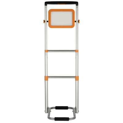 LED-Strahler Lift 50W mit höhenverstellbarem Fuß klappbar grau-orange