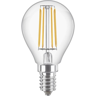 LED-Tropfenlampe Philips Classic E14 4,3W 2700K 470lm 230V klar