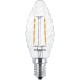 LED Filament-Kerzenlampe Philips CorePro E14 2W 250lm 230V klar gedreht