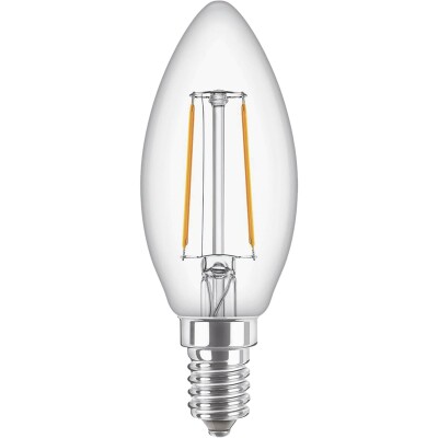 LED Filament-Kerzenlampe Philips CorePro E14 2W 2700K 250lm 230V klar