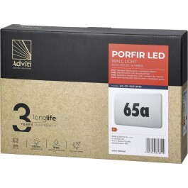 LED Leuchte mit Hausnummer PORFIR LED 12W 950lm IP65 4000K IK10