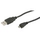 USB-Kabel 2.0 A-Stecker > Micro B-Stecker 1,8m schwarz