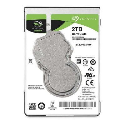 Seagate 6.3cm (2.5") 2TB SATA3 BarraCuda 5400 128MB 7mm intern